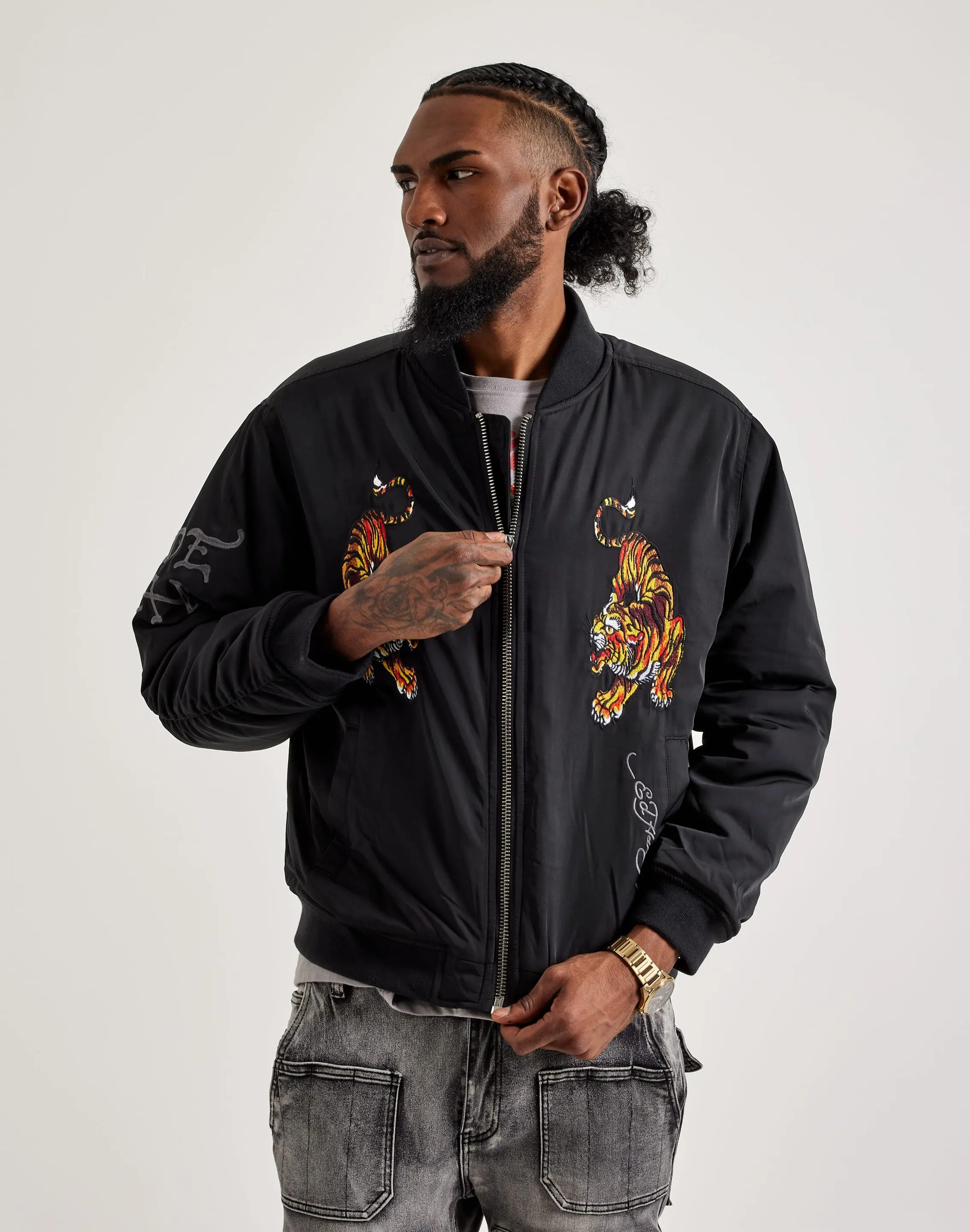 Ed Hardy Tiger Bomber Jacket