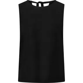 Elegant Tara top in delicious linen quality / 100028 - Black (Nero)