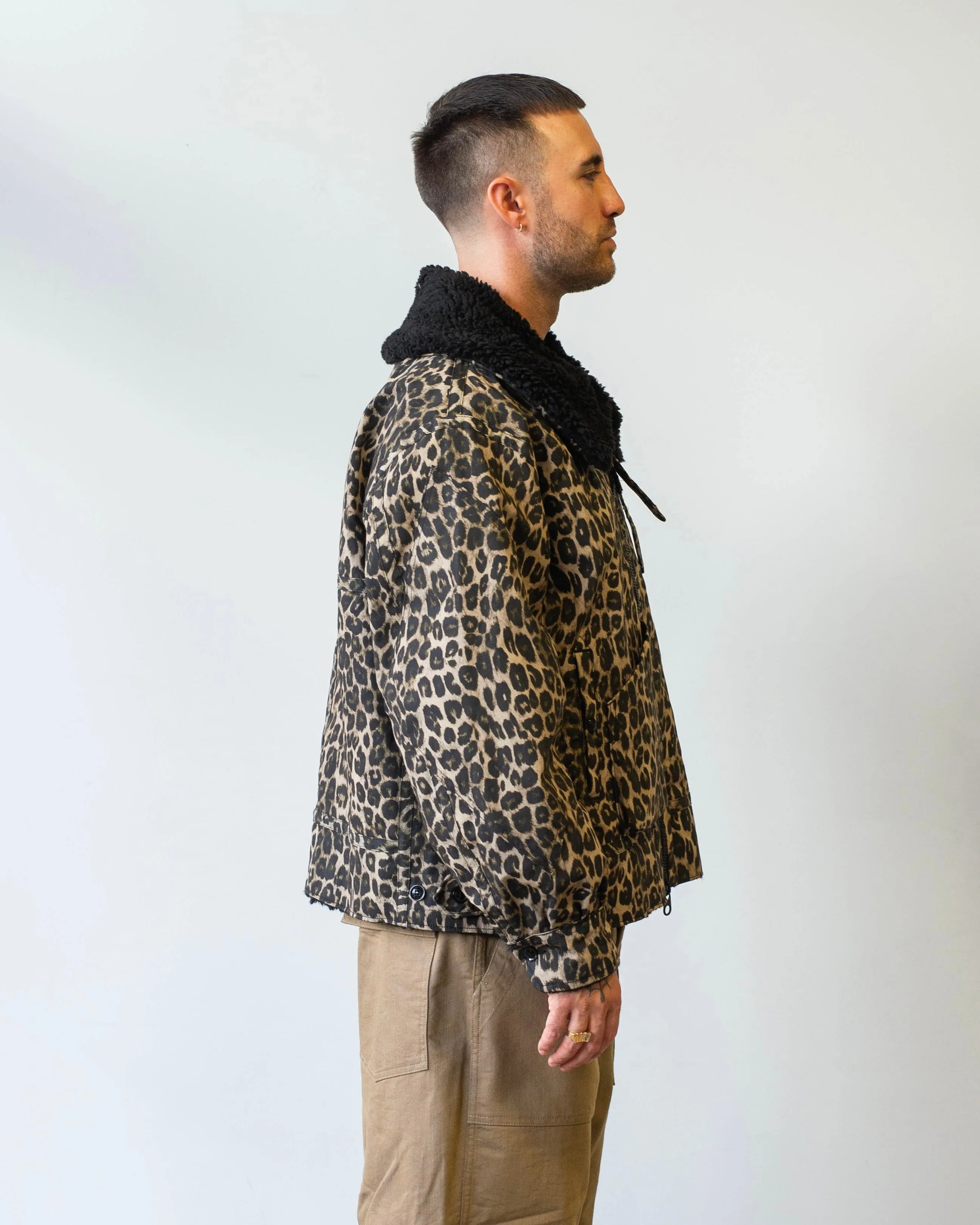 Engineered Garments B3 Jacket Brown Nyco Leopard Print