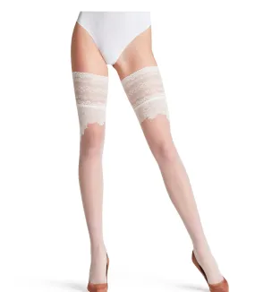 Falke Ceremonial Stay Up Tights Off White