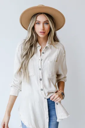 Fall Into Place Linen Blouse