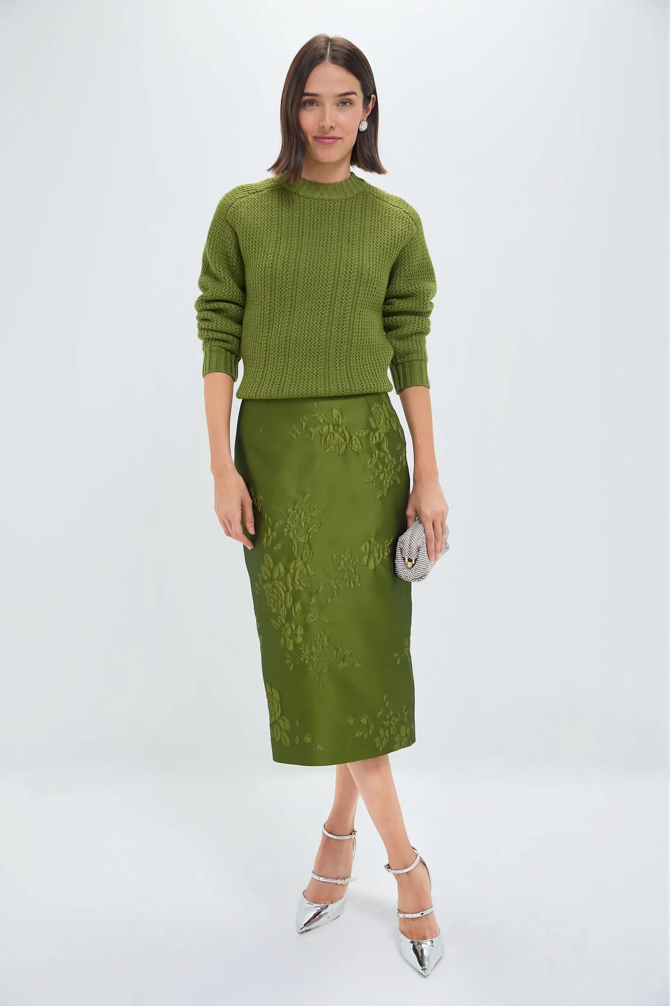 Fern Green Lorelei Graphic Rose Skirt