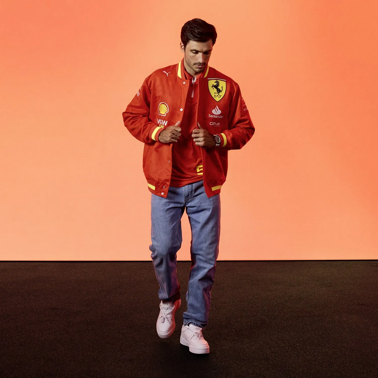 Ferrari Team Varsity Jacket - Mens