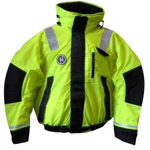 First Watch AB-1100 Flotation Bomber Jacket - Hi-Vis Yellow/Black - XXL [AB-1100-HV-XXL]