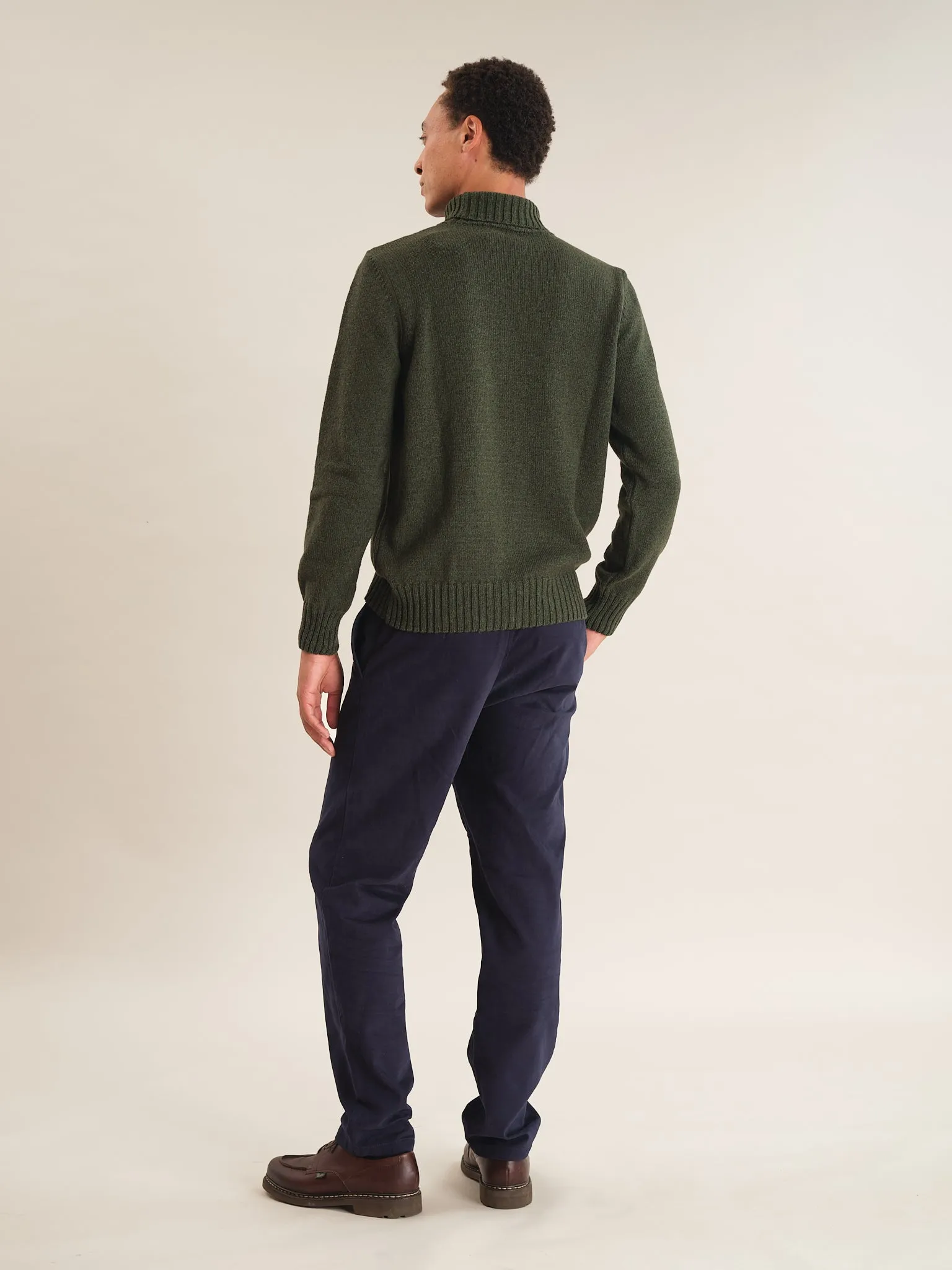 Forest Melange Roll Neck Jumper