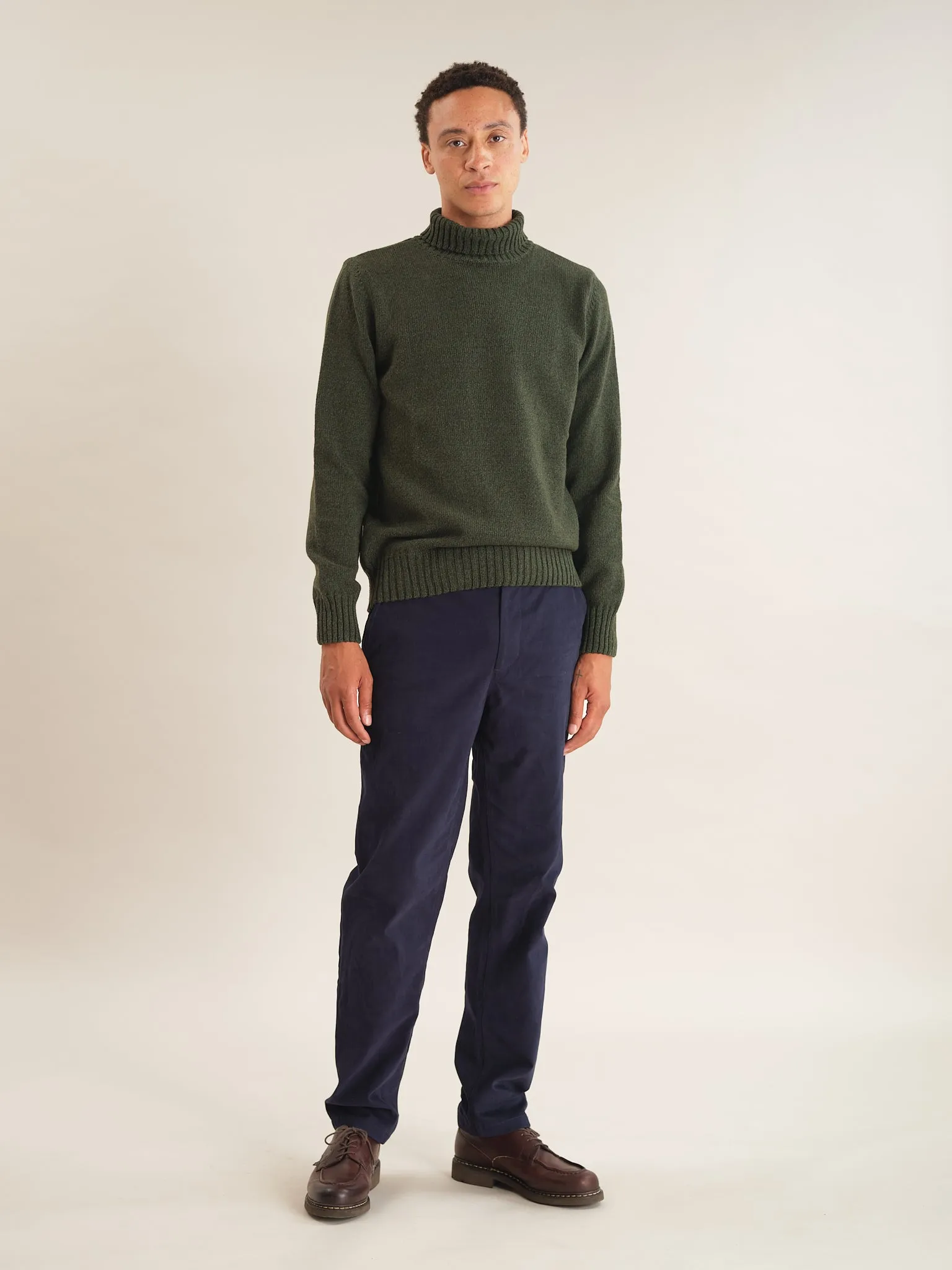 Forest Melange Roll Neck Jumper