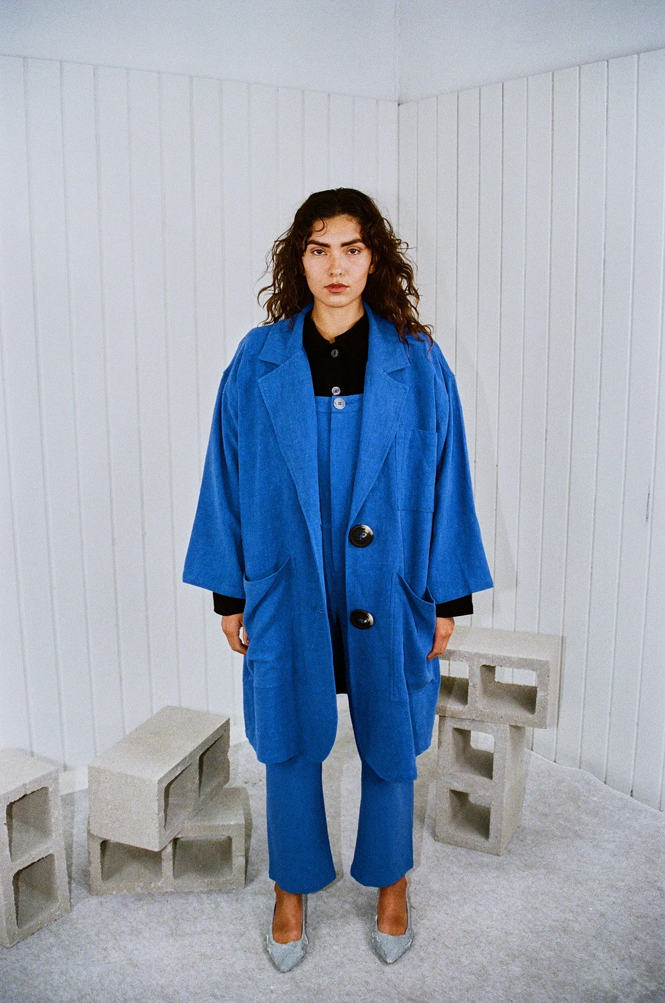 French Blue Linen Klepto Jacket