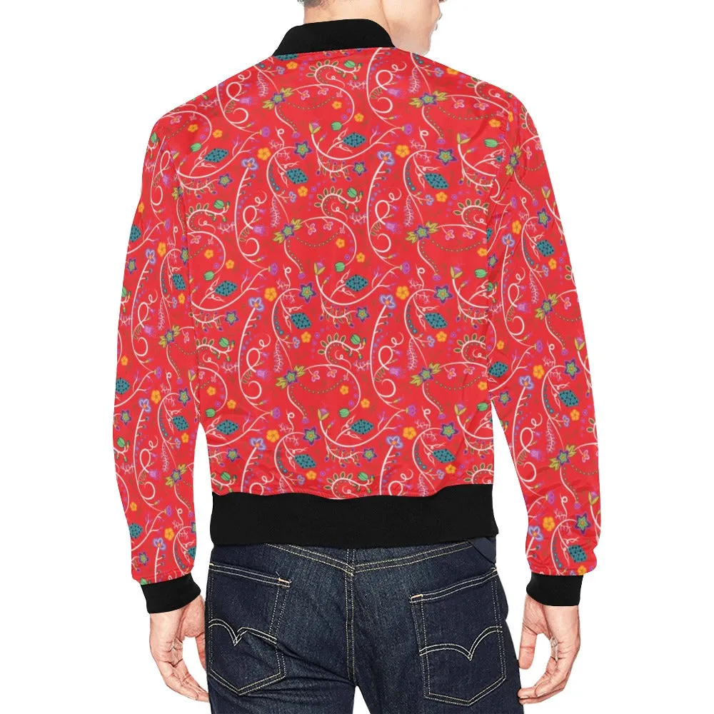 Fresh Fleur Fire Bomber Jacket for Men