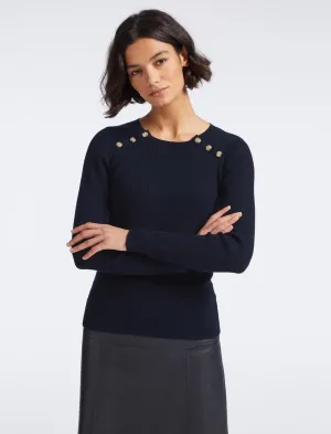 Frieda Wool Jumper - Navy