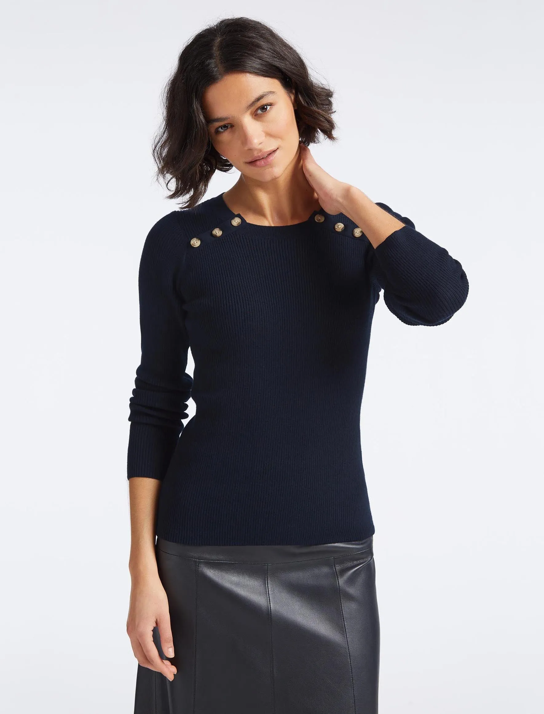 Frieda Wool Jumper - Navy