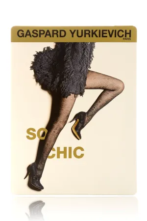 GERBE SO CHIC Black Psychedelic Tights