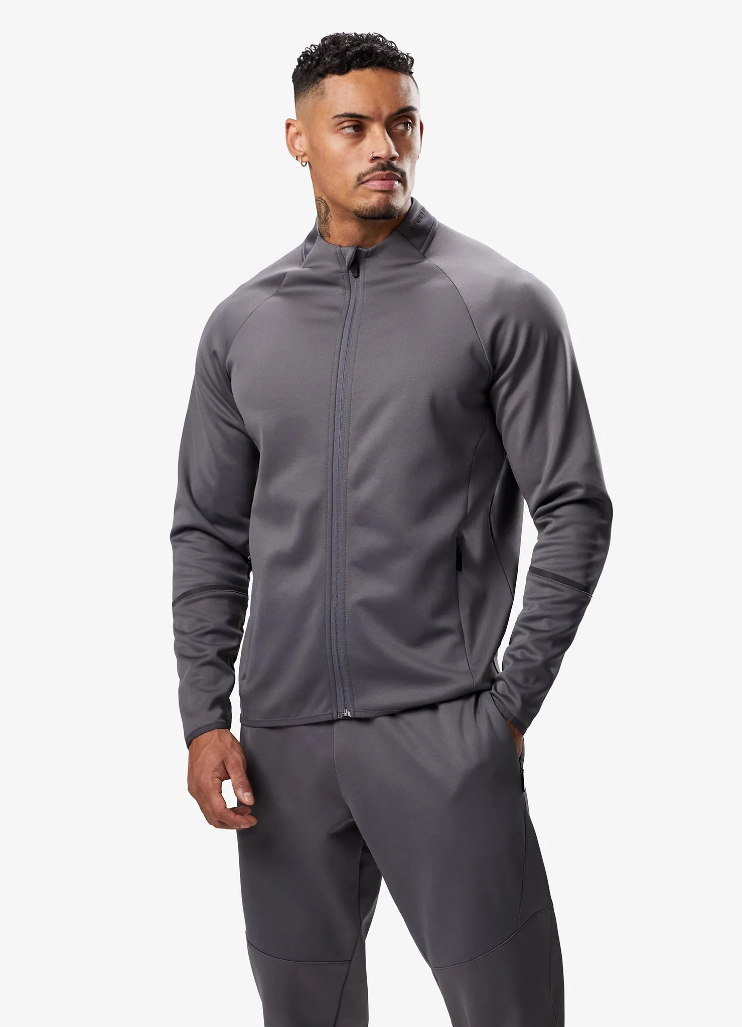 Gym King Alpha Poly Bomber Tracksuit - Graphite