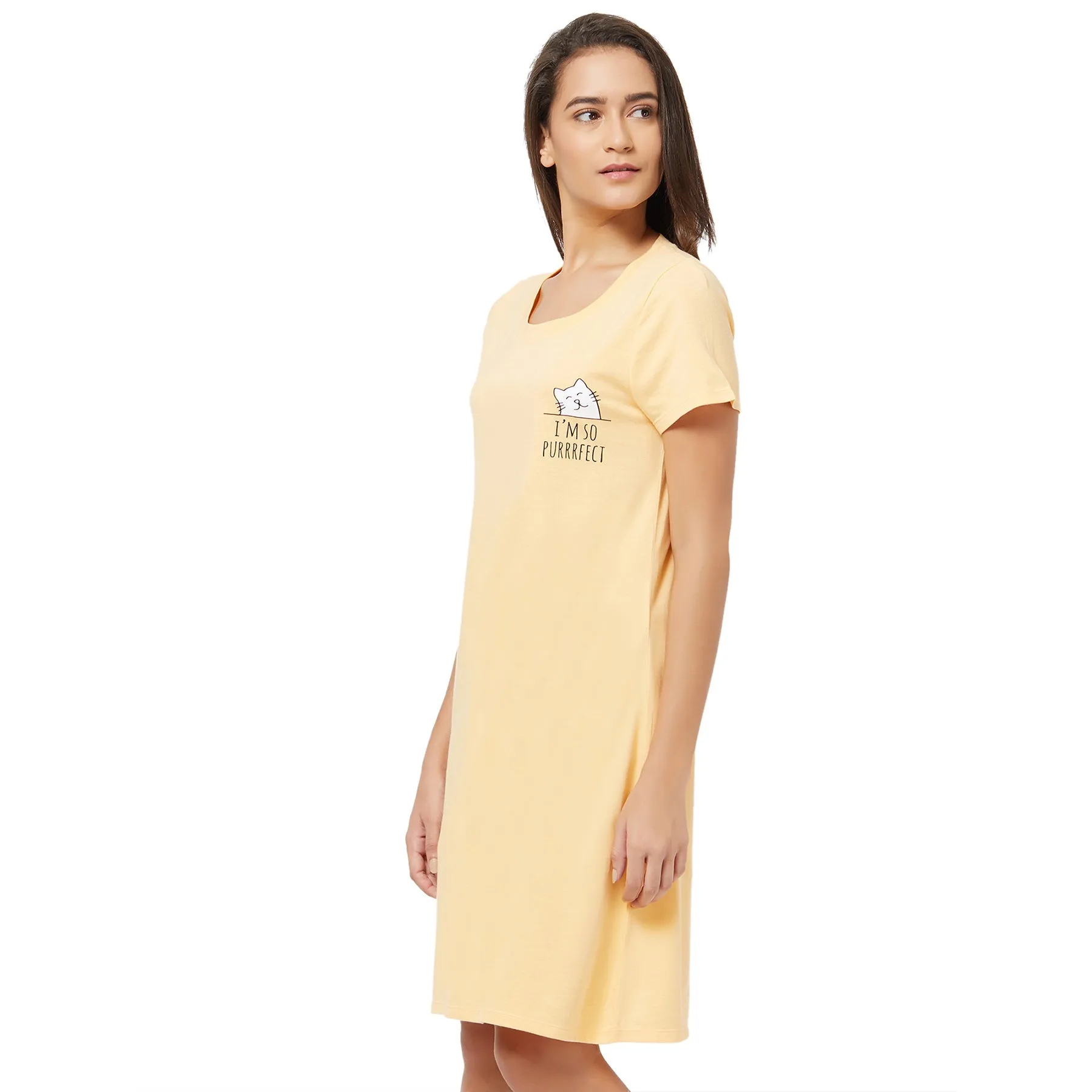 Half Sleeve Printed Sleepshirt NT-98