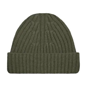 Heavyweight Merino Cashmere Ribbed Beanie