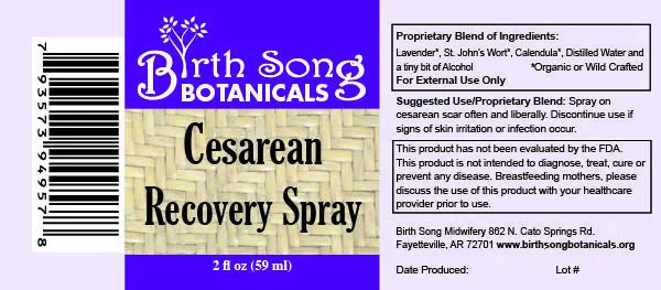 Herbal Cesarean Spray with Lavender, To Support Healthy Skin*  2 oz.