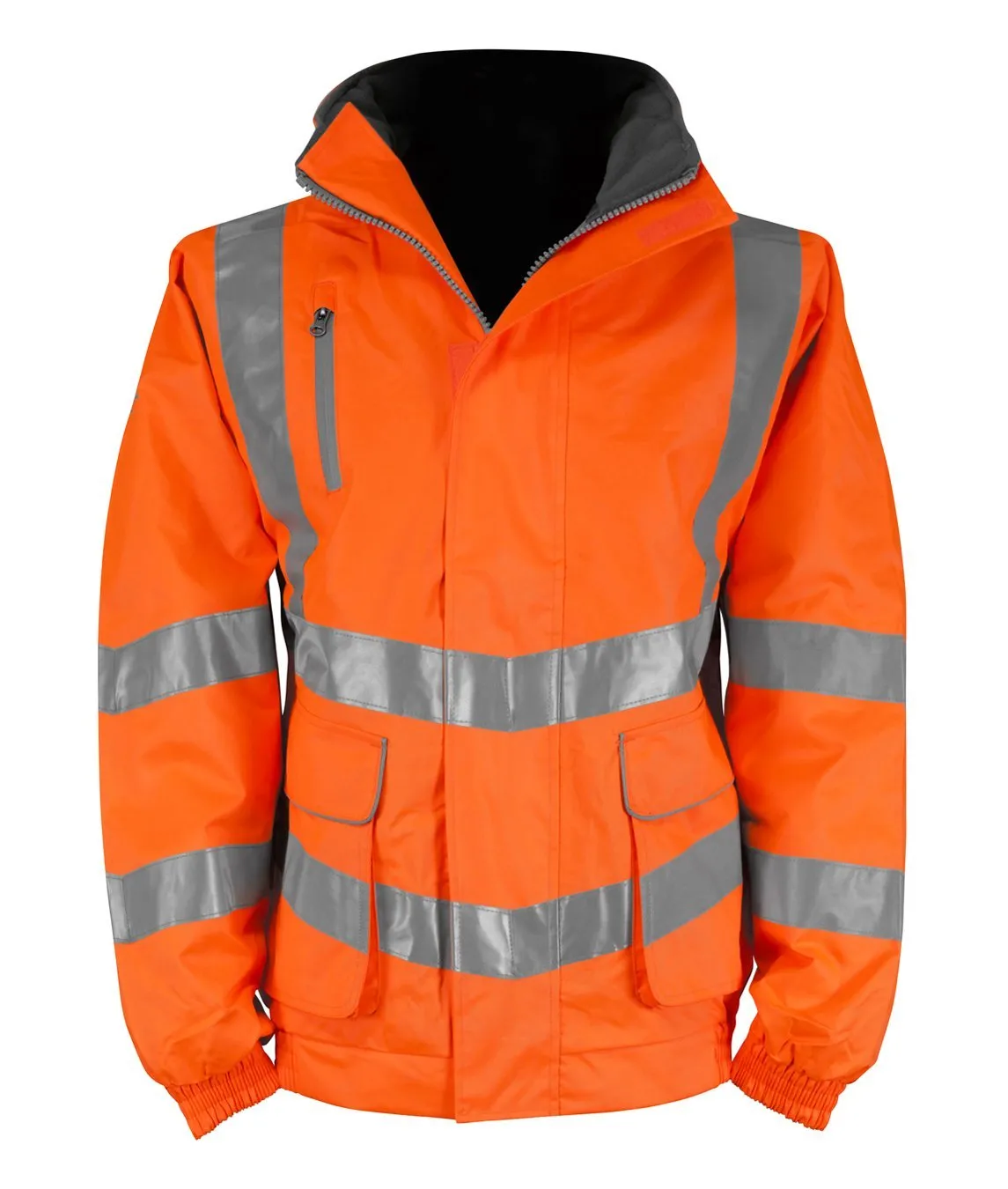 Hi Vis Orange Breathable Bomber Jacket - CUTLASS