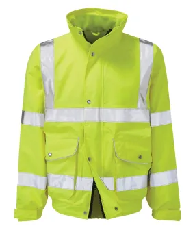 Hi Vis Yellow Breathable Bomber Jacket - SCIMITAR