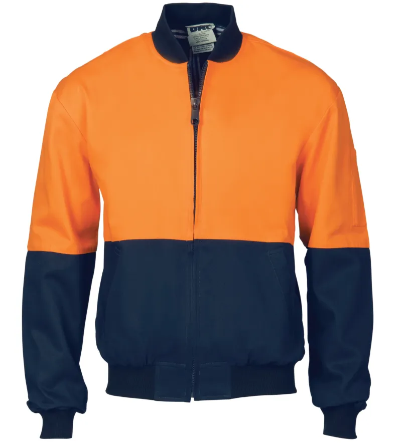 HiVis Two Tone Cotton Bomber Jacket