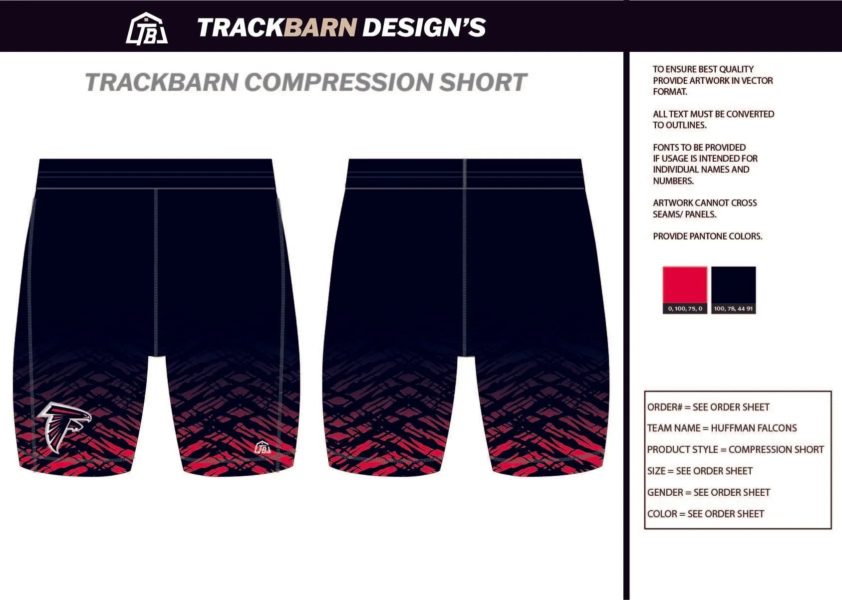 Huffman-Falcons- Mens Short Running Tight