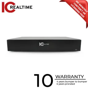 IC Realtime - NVR-FX24POE-15U4K1 / 24Ch Rack-Mount NVR / 40TB Max (Starting At 8TB HDD) / 24 Port Built-In POE / 12MP IP Support / 320Mbps Bandwidth