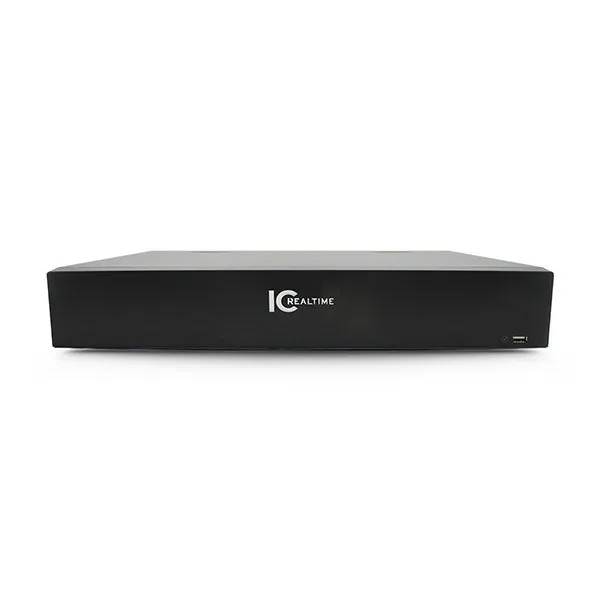 IC Realtime - NVR-FX24POE-15U4K1 / 24Ch Rack-Mount NVR / 40TB Max (Starting At 8TB HDD) / 24 Port Built-In POE / 12MP IP Support / 320Mbps Bandwidth