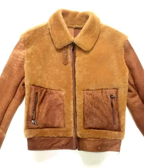 Jakewood Dune Suede Finish Shearling Bomber Jacket