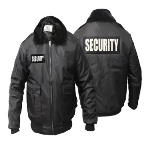 [JS01SGD-L-CUSTOMIZED] Watch-Guard Bomber Jacket (Black) with Reflective Security ID