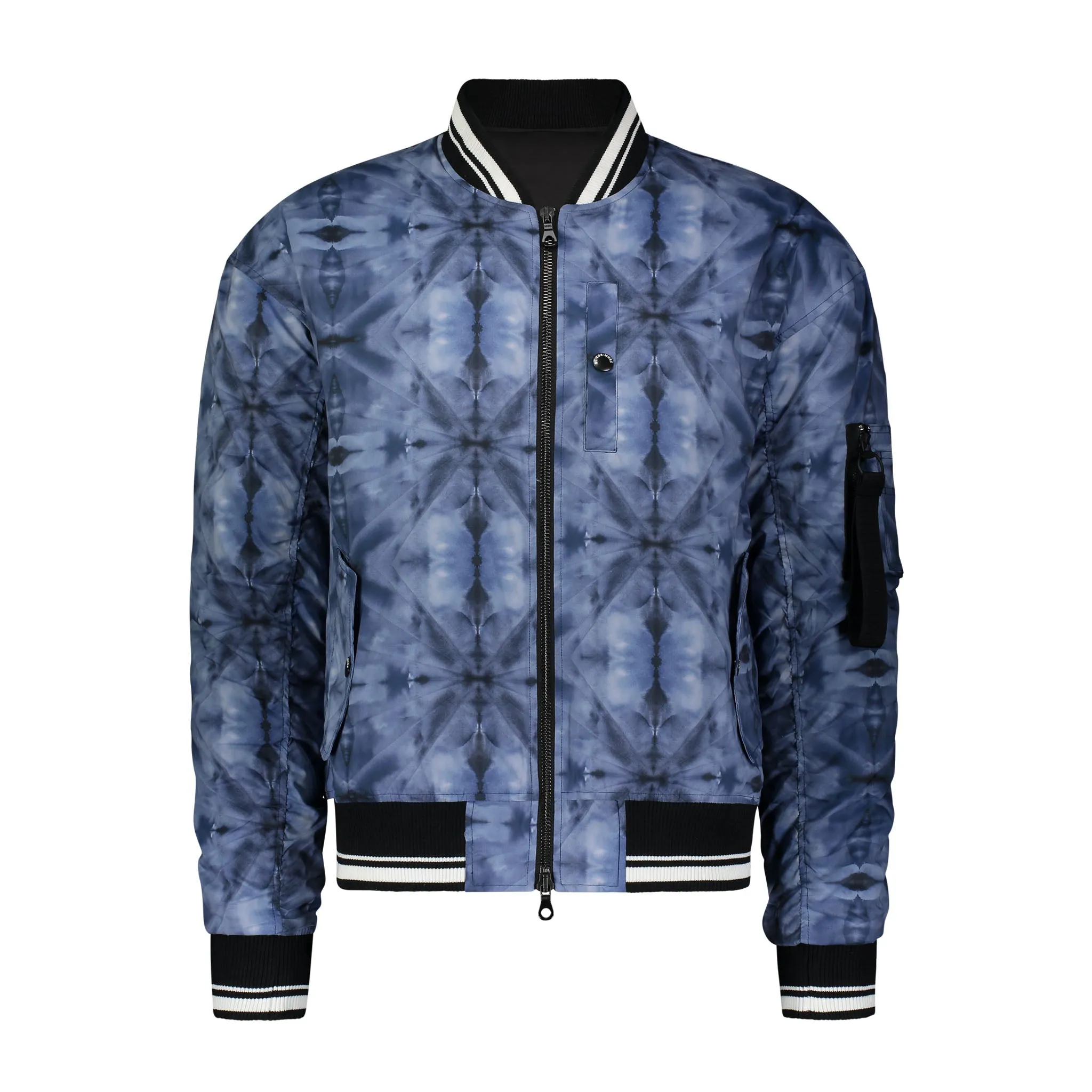 KALEIDOSCOPE BOMBER BLUE TIE DYE