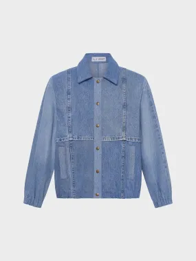 Kara Bomber Jacket Denim Light Blue