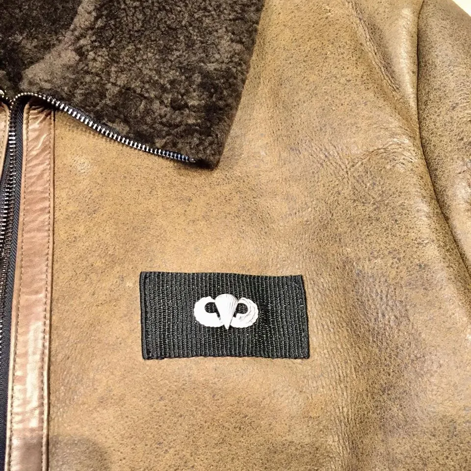 Kashani Shearling Army Green Bomber Jacket