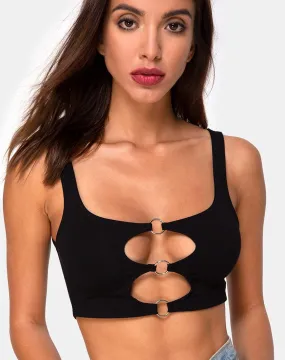 Keddo Crop Top in Black