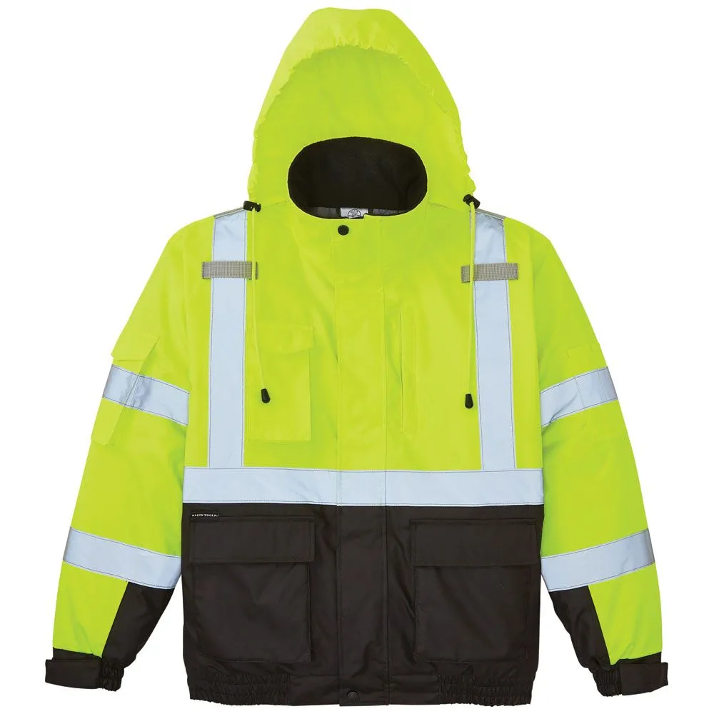 Klein Tools 60612 High-Visibility Winter Bomber Jacket, 3XL