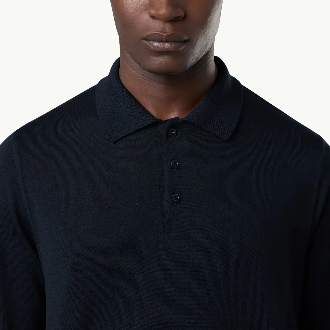 Knitwear Light Wool Polo Ghost Patch -  Navy Blue 2081