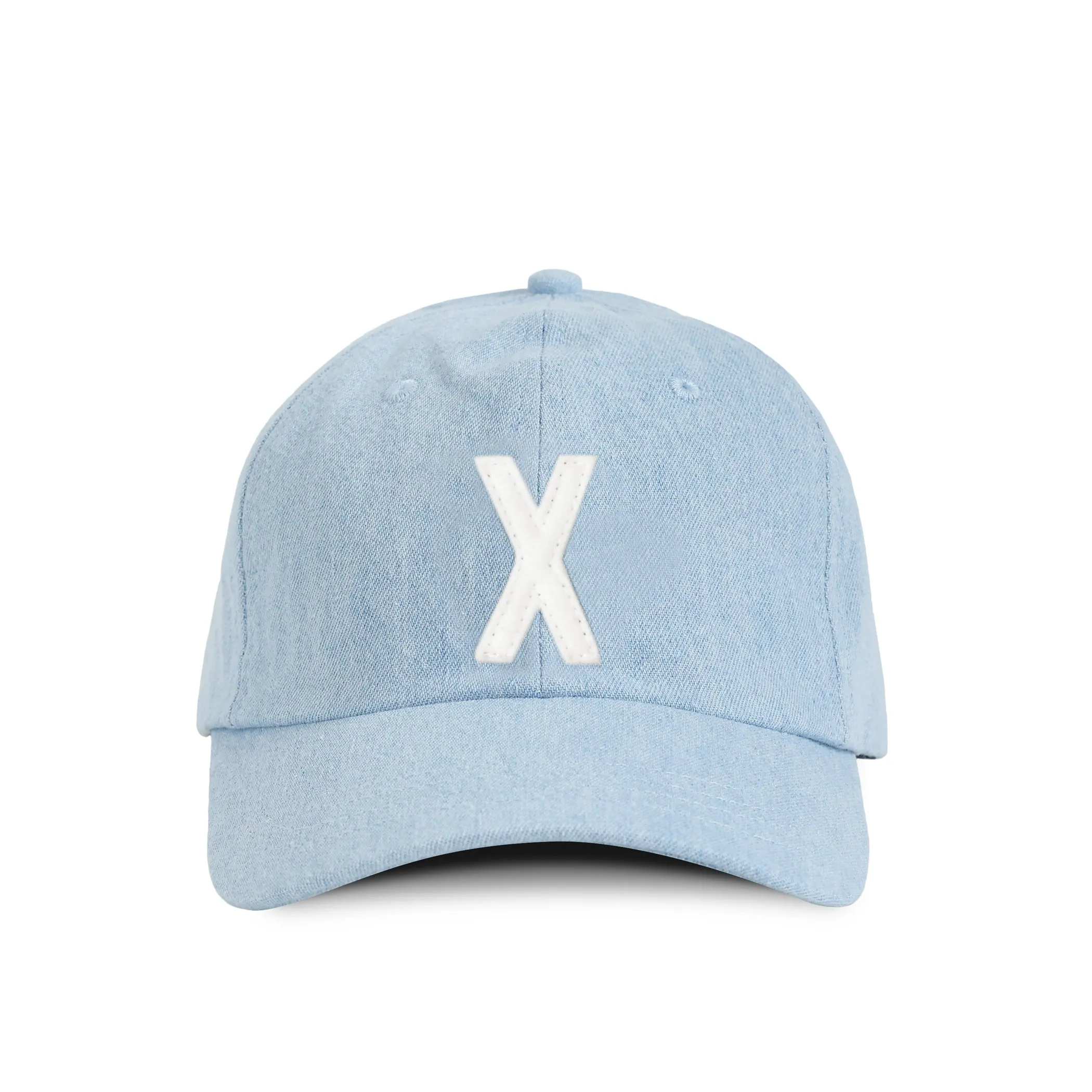 Letter X Baseball Hat Denim