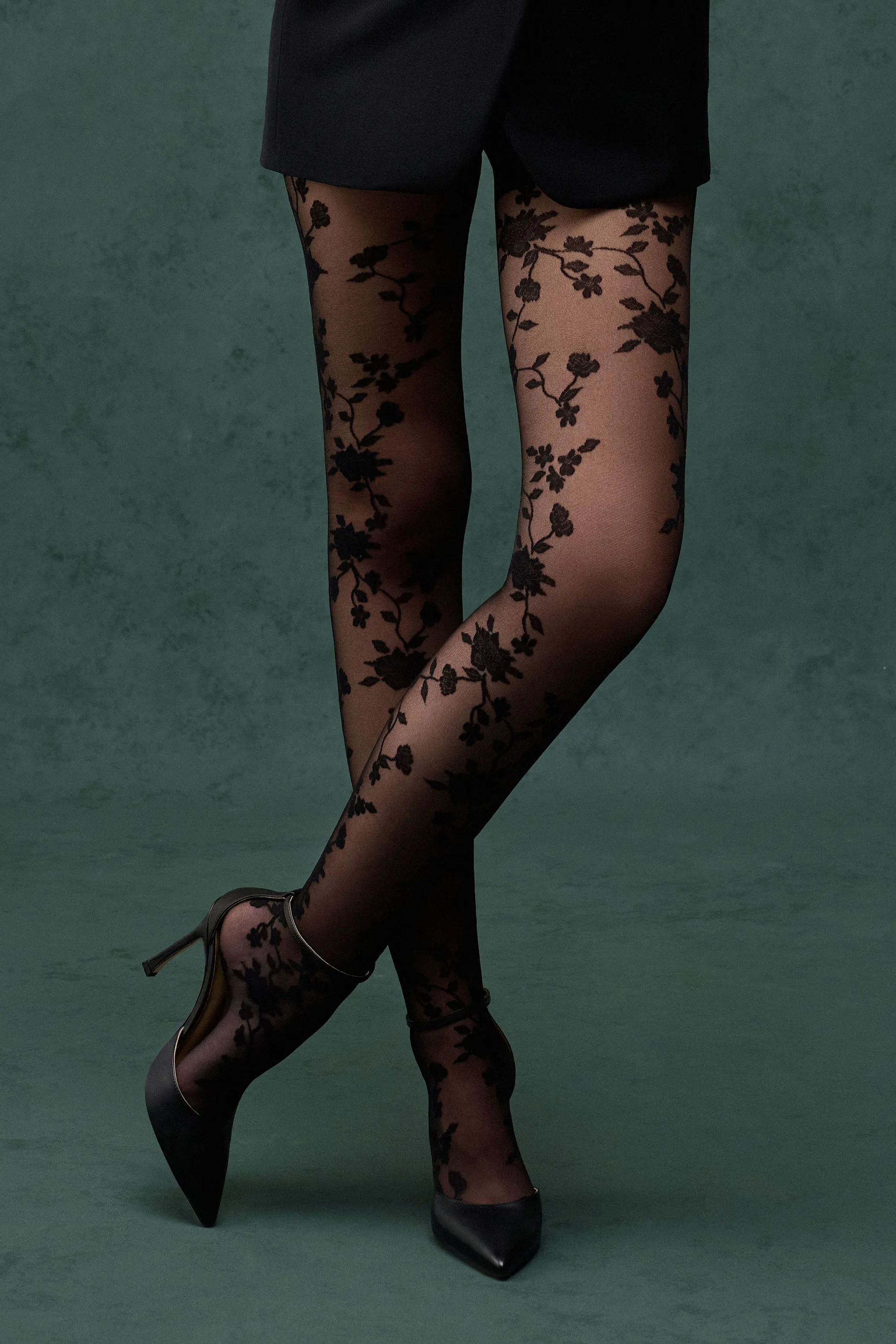 Levante | Gabriella Bold Floral Tights