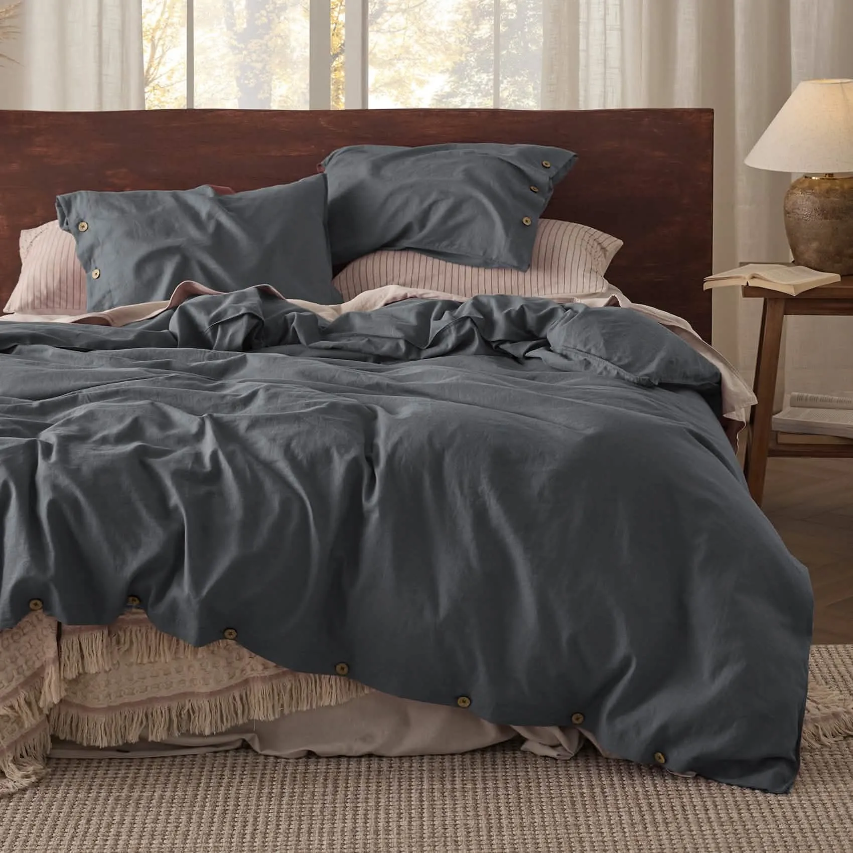 Linen Cotton Duvet Cover Set