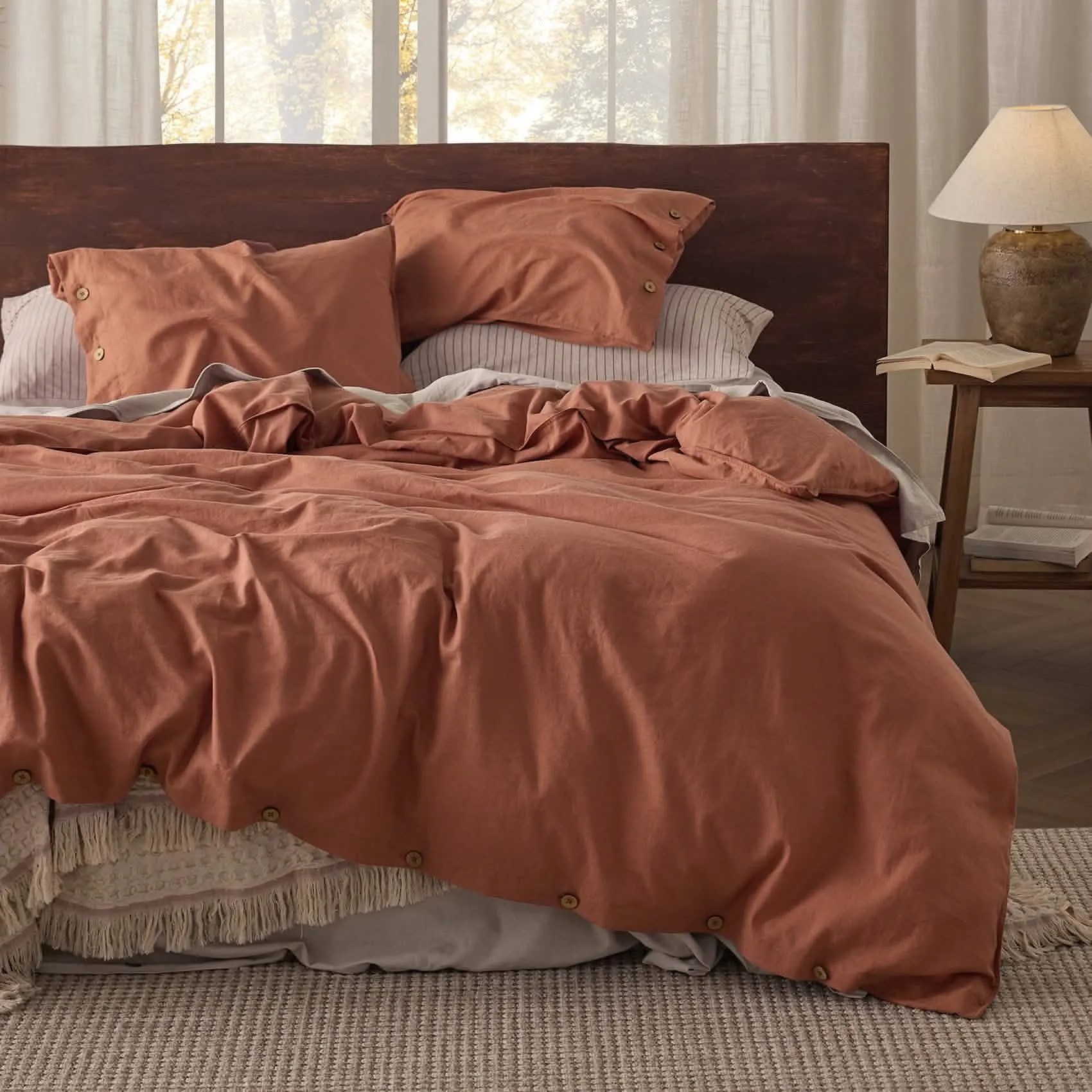 Linen Cotton Duvet Cover Set