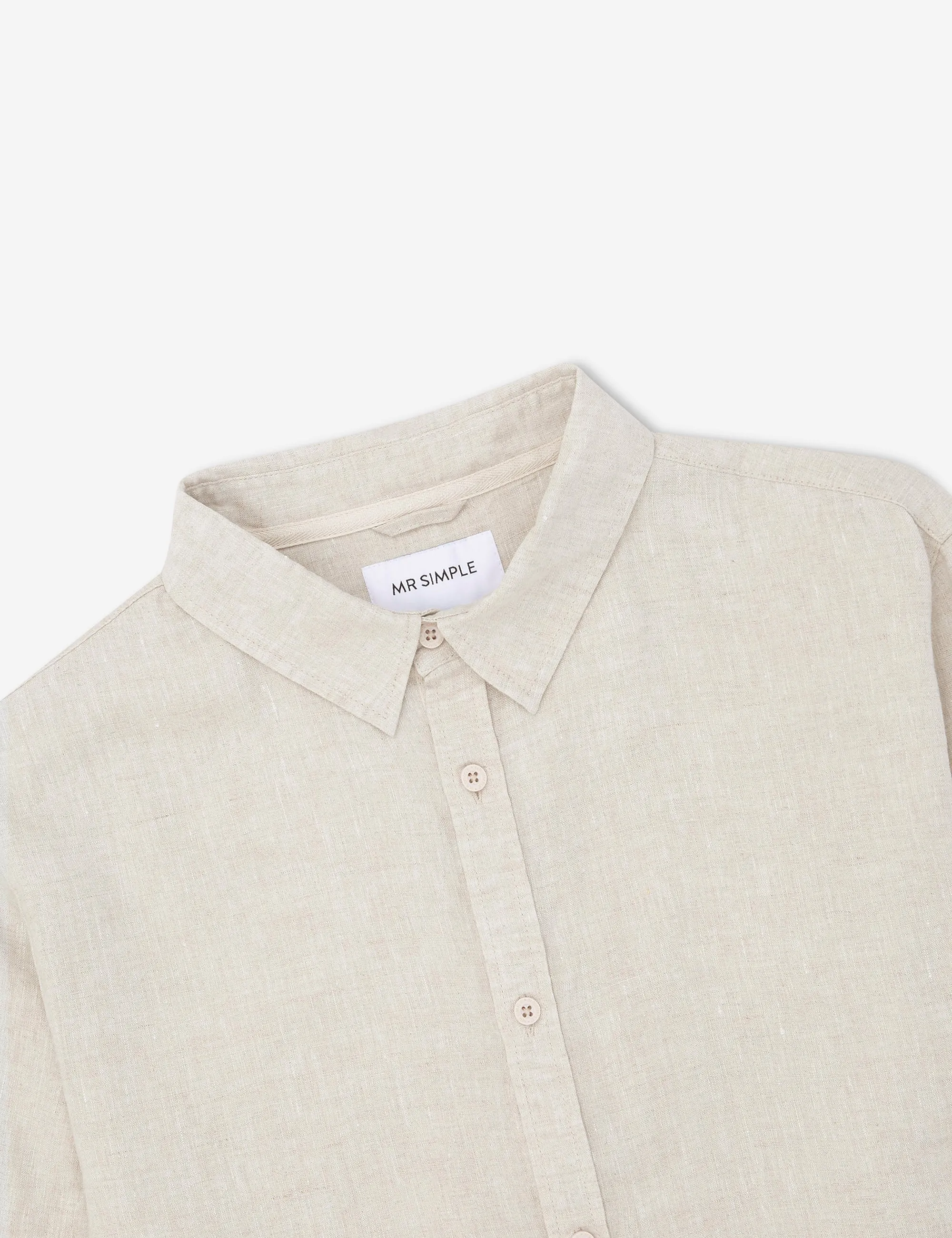 Linen Long Sleeve Shirt - Natural