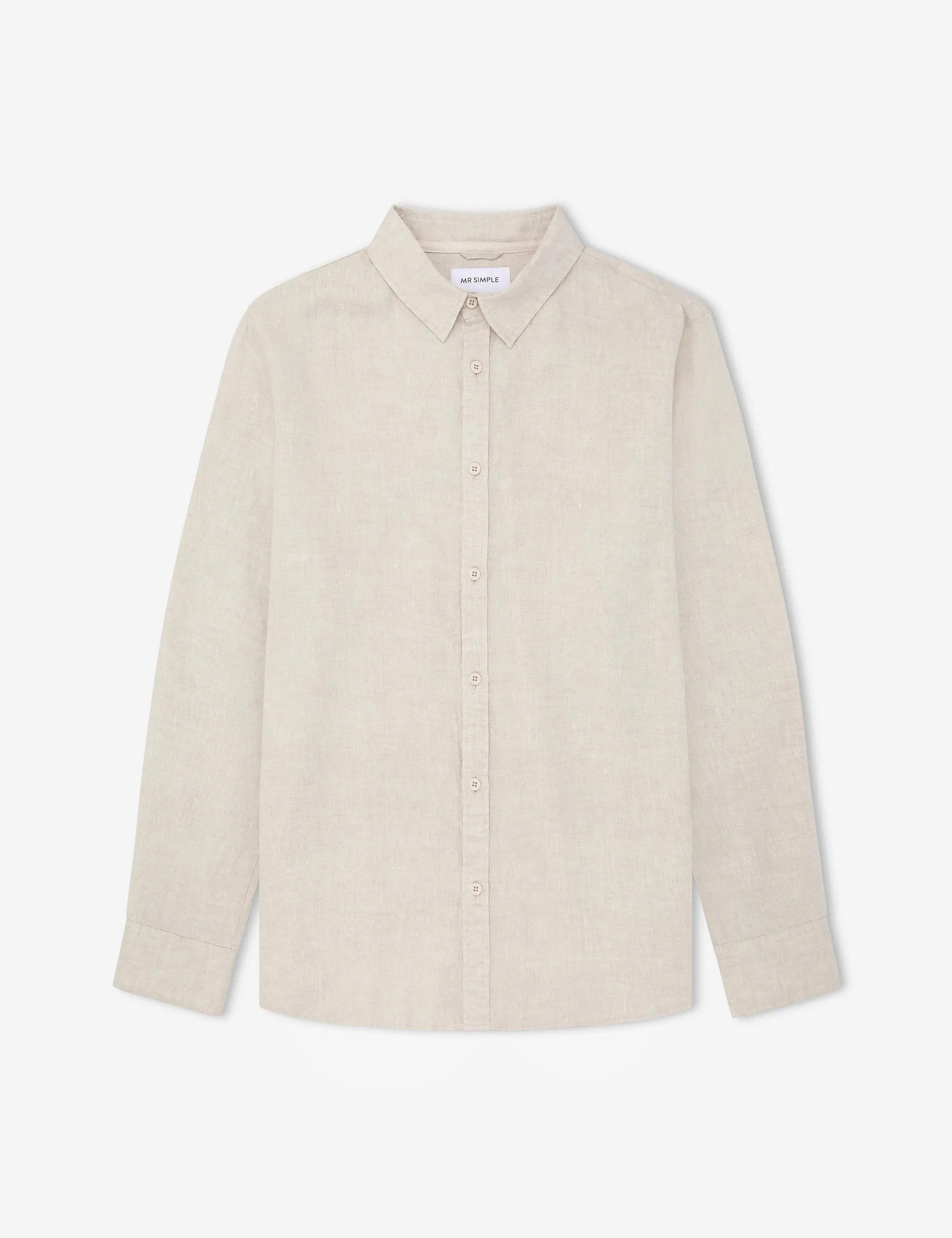 Linen Long Sleeve Shirt - Natural