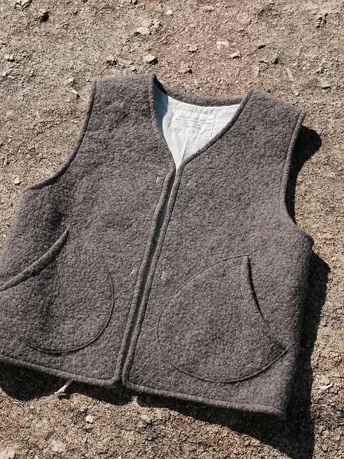 Liner Vest | Handmade Natural Wool Felt