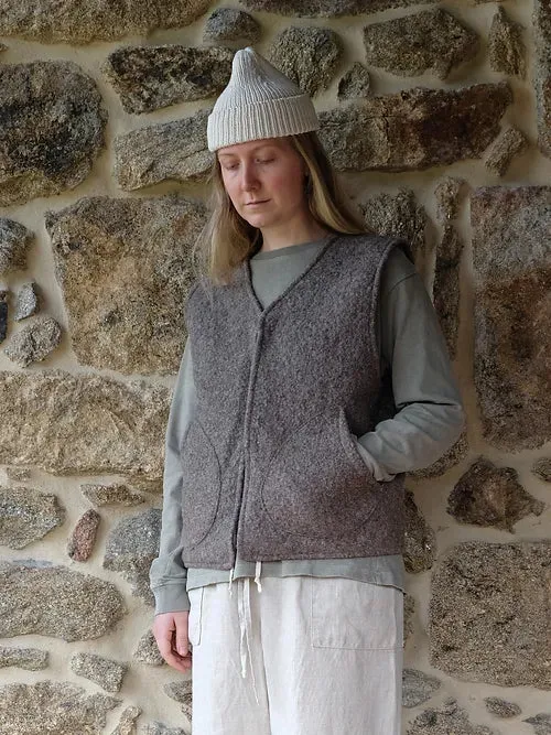 Liner Vest | Handmade Natural Wool Felt