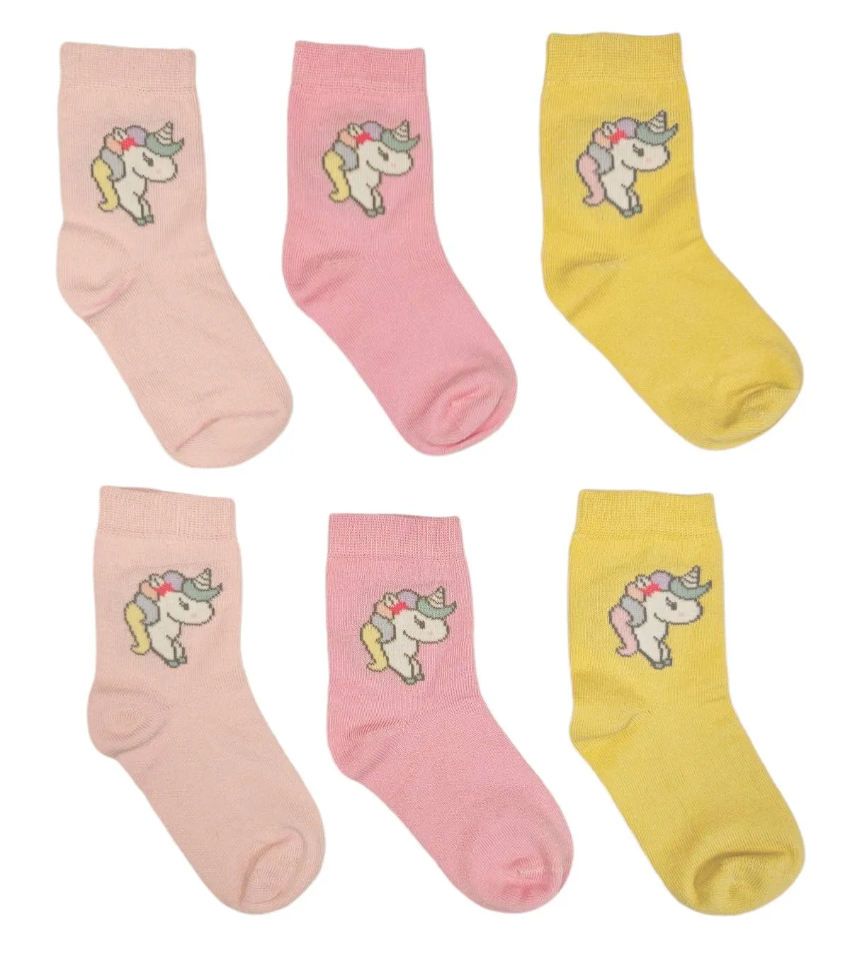 Little Team Cotton Rich Seamless Socks Unicorn 6Pk (1-6yrs)