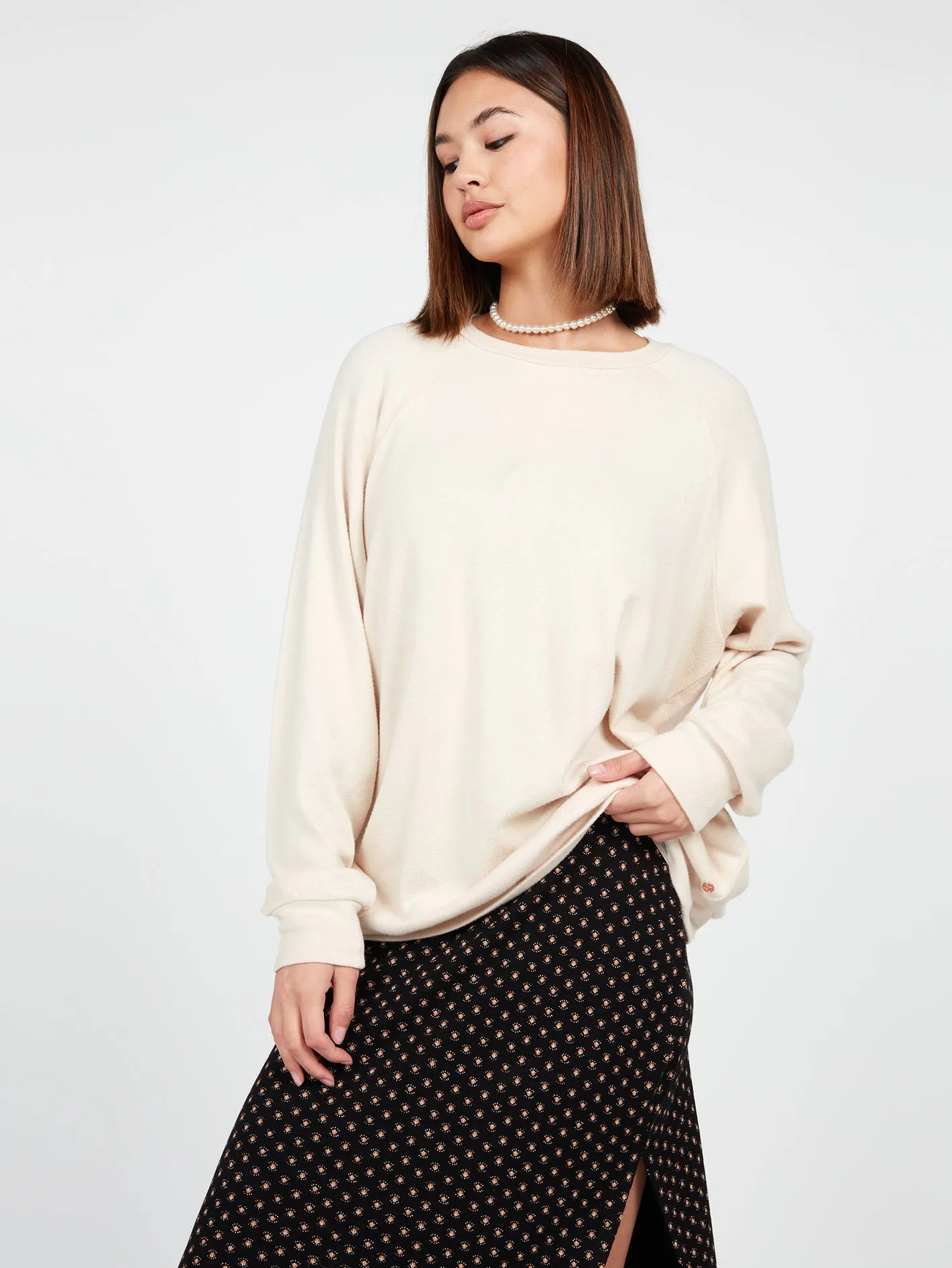 Lived In Lounge Fleece Sweatshirt - Sand