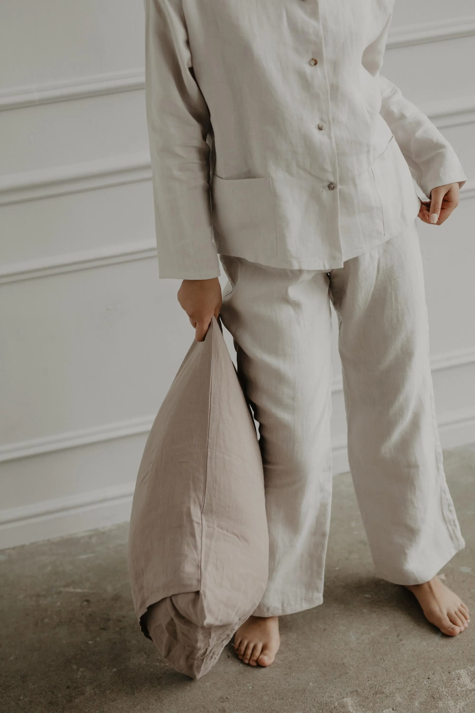 Long sleeve pajama set Snooze by AmourLinen