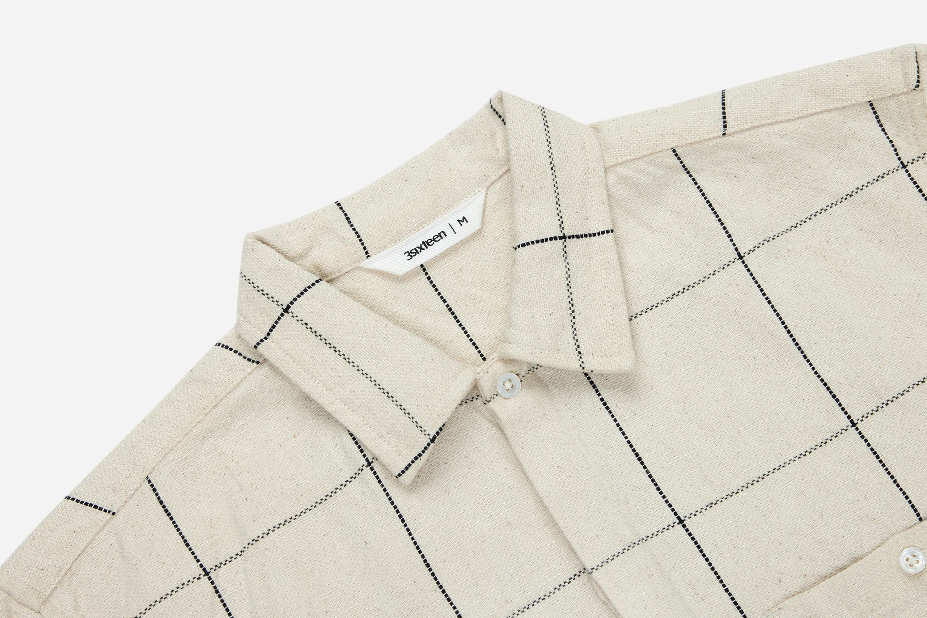 Long Sleeve Workshirt ~ White Grid