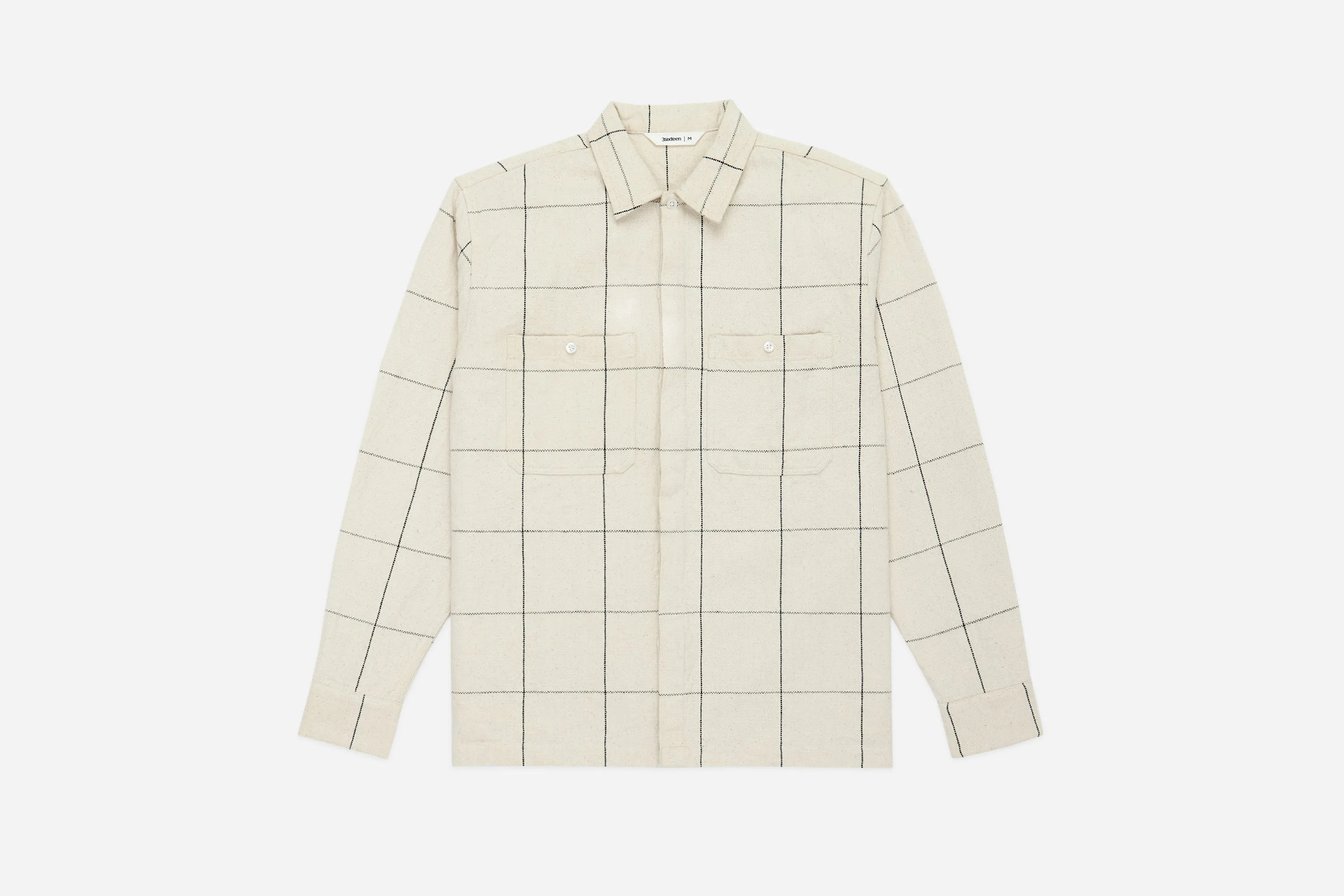 Long Sleeve Workshirt ~ White Grid