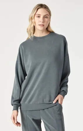 LUXE TOUCH OVERSIZED SWEATSHIRT IN URBAN CHIC