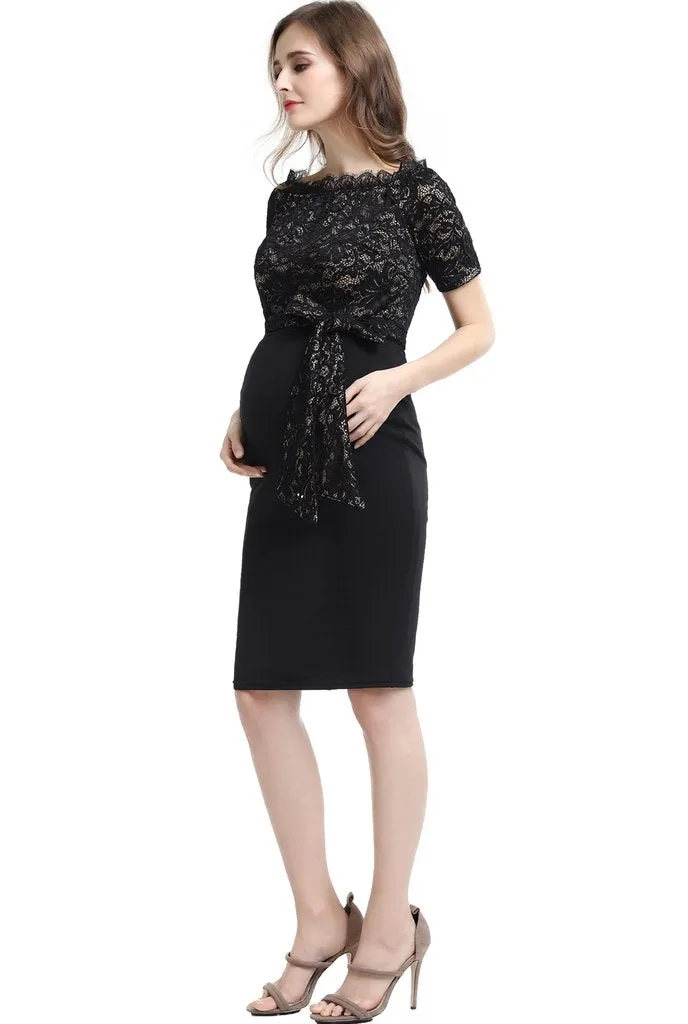 Madeline Off Shoulder Maternity Dress