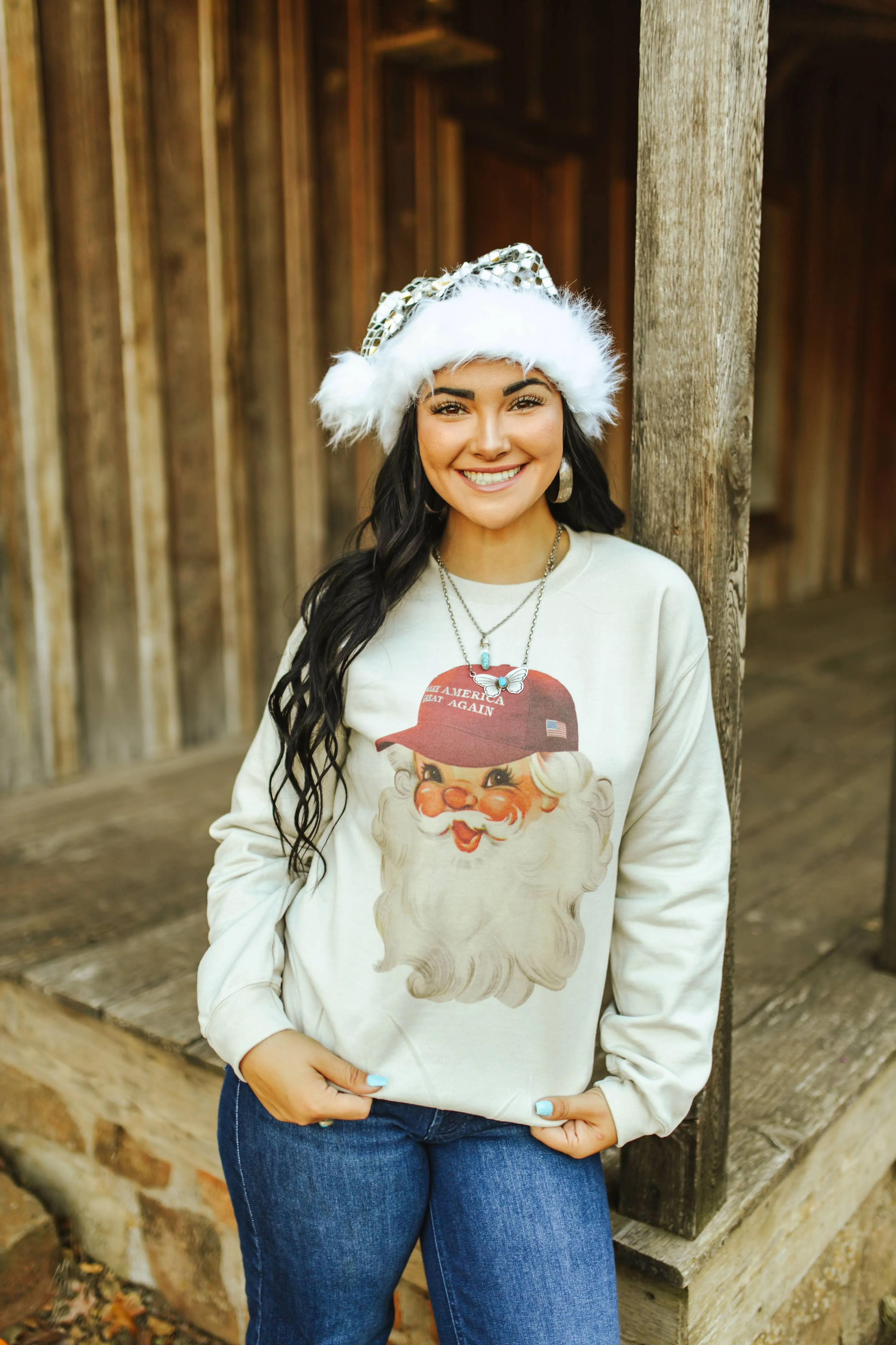 MAGA Santa Graphic Sweatshirt