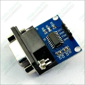 Max232 Rs232 To Ttl Converter Module Db9 Serial Port Connector